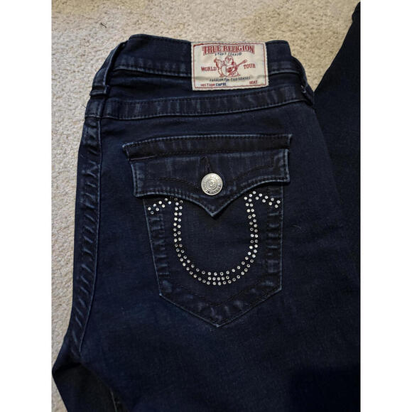 FLASH SALE! Vintage/Y2K True Religion Women's Jeans with Rhinestones - Picture 2 of 9